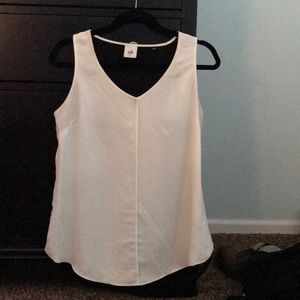 CAbi white/black blouse